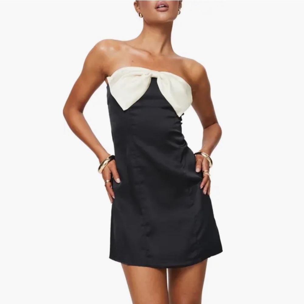 Princess Polly Kesy Bow Strapless Minidress